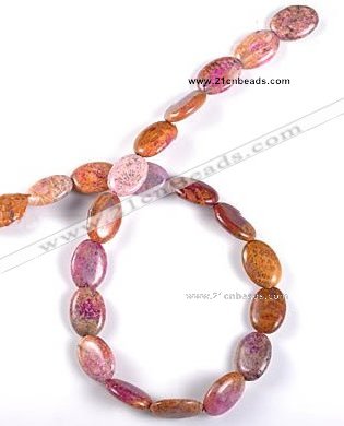 CFC30 10*15mm oval 15.5 inches fossil coral  beads Wholesale