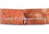 CFC41 18*25mm rectangle 16 inches fossil coral beads Wholesale