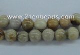 CFC61 15.5 inches 8mm round fossil coral beads wholesale