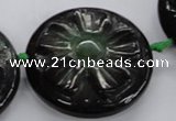 CFG1156 15.5 inches 40mm carved flower agate gemstone beads