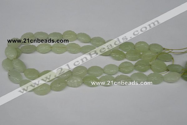 CFG245 15.5 inches 13*18mm carved oval New jade gemstone beads
