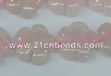 CFG450 15.5 inches 20mm carved flower rose quartz beads