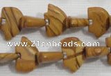 CFG779 15.5 inches 10*15mm carved animal grain stone beads