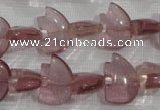 CFG786 15.5 inches 10*15mm carved animal quartz glass beads
