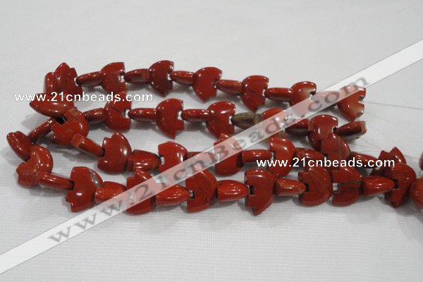 CFG805 12.5 inches 14*18mm carved animal red jasper beads