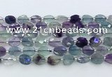 CFL1231 15.5 inches 8*10mm faceted oval fluorite beads