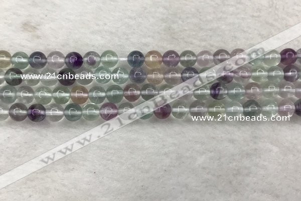 CFL1471 15.5 inches 6mm round AA grade fluorite gemstone beads