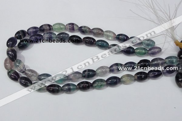 CFL158 15.5 inches 10*15mm rice natural fluorite gemstone beads