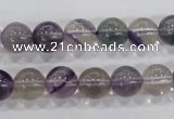 CFL203 15.5 inches 10mm round purple fluorite gemstone beads wholesale