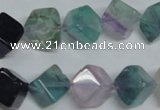 CFL311 15.5 inches 10*10mm cube natural fluorite beads