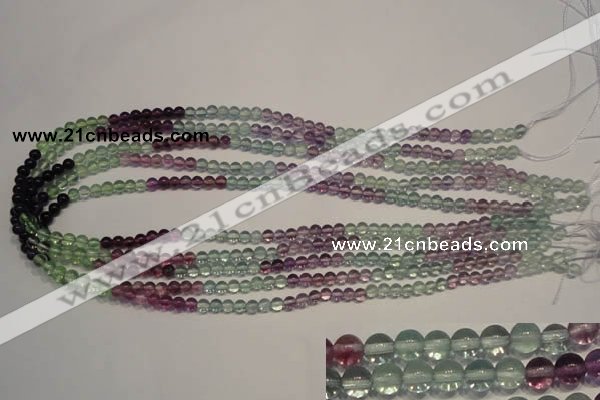 CFL550 15.5 inches 4mm round fluorite gemstone beads wholesale
