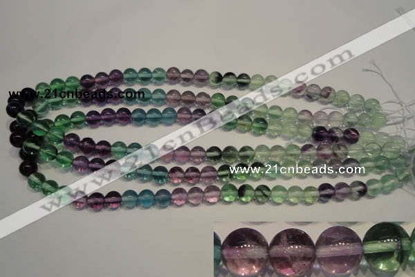 CFL552 15.5 inches 8mm round fluorite gemstone beads wholesale