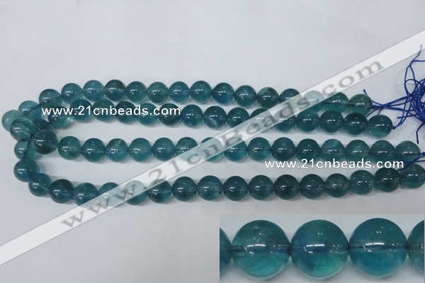 CFL664 15.5 inches 12mm round AB grade blue fluorite beads wholesale
