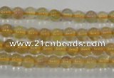CFL800 15.5 inches 4mm round yellow fluorite gemstone beads
