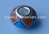 CFP03 20pcs 9*15mm roundel alloy core fimo polymer clay European beads