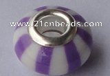 CFP09 20pcs 9*15mm roundel alloy core fimo polymer clay European beads