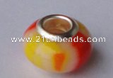 CFP10 20pcs alloy core 9*15mm roundel fimo polymer clay European beads