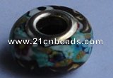 CFP26 20pcs 7*14mm roundel alloy core fimo polymer clay European beads