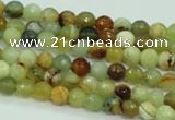CFW01 15.5 inches 4mm faceted round flower jade beads wholesale