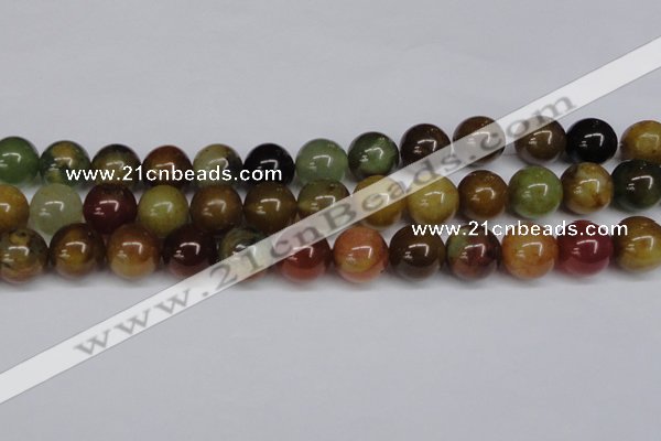 CFW105 15.5 inches 14mm round flower jade gemstone beads
