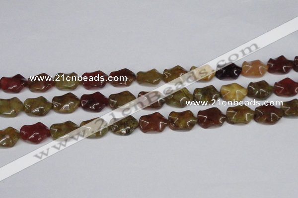 CFW165 15.5 inches 15*20mm wavy flower jade gemstone beads