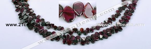 CGA15 multi sizes flat teardrop garnet gemstone beads Wholesale