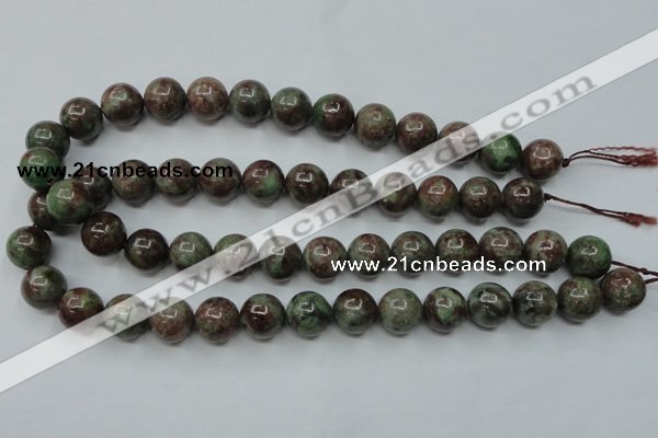 CGA306 15.5 inches 16mm round red green garnet gemstone beads
