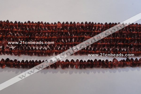 CGA380 15 inches 2*4mm rondelle natural red garnet beads wholesale