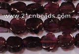 CGA385 15 inches 5mm carved flower natural red garnet beads wholesale
