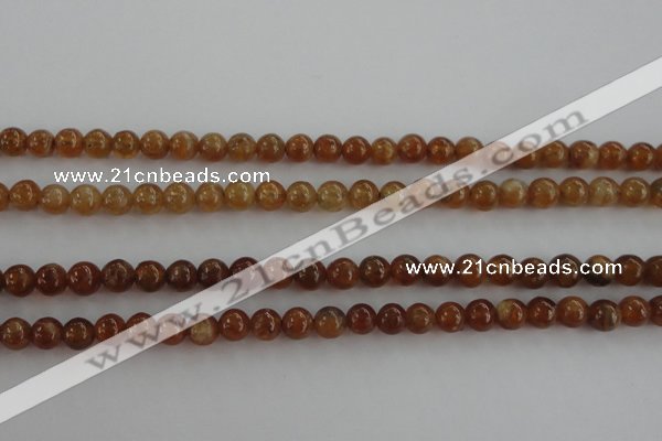 CGA501 15.5 inches 4mm round A grade yellow red garnet beads