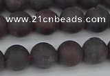 CGA672 15.5 inches 8mm round matte red garnet beads wholesale