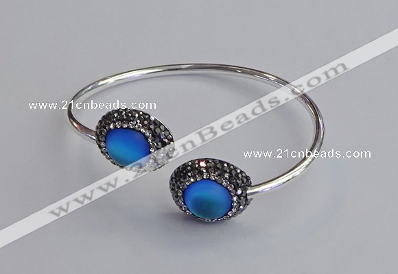 CGB2051 15*20mm oval glass bangles wholesale
