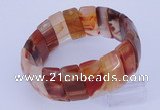 CGB232 8 inches 12*25mm rectangle red agate gemstone bracelet