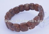 CGB269 7.5 inches 11*15mm faceted rectangle jasper gemstone bracelet