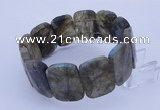 CGB289 8 inches 18*25mm faceted rectangle labradorite gemstone bracelet