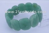 CGB293 8 inches 18*25mm faceted rectangle green aventurine bracelet