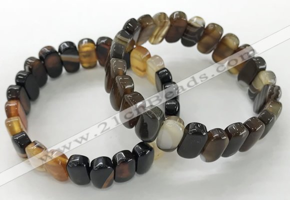 CGB3112 7.5 inches 8*15mm oval agate gemstone bracelets