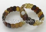 CGB3122 7.5 inches 10*20mm faceted oval agate bracelets