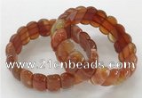 CGB3126 7.5 inches 10*20mm faceted oval agate bracelets