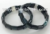 CGB3174 7.5 inches 12*15mm rectangle agate bracelets wholesale