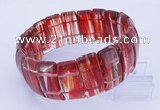 CGB318 8 inches 11*25mm rectangle quartz gemstone bracelet
