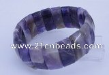 CGB319 8 inches 11*25mm rectangle amethyst gemstone bracelet