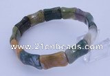 CGB322 8 inches 13*18mm bamboo-shaped Indian agate gemstone bracelet