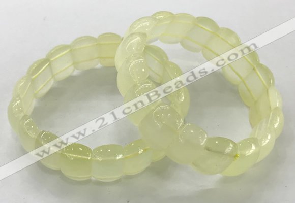 CGB3222 7.5 inches 12*20mm oval lemon quartz bracelets