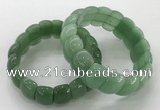 CGB3231 7.5 inches 12*20mm oval green aventurine bracelets