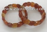 CGB3268 7.5 inches 10*15mm faceted marquise red agate bracelets