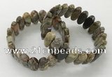 CGB3316 7.5 inches 10*20mm faceted oval rainforest agate bracelets