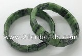CGB3339 7.5 inches 10*15mm rectangle ruby zoisite bracelets