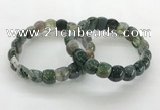 CGB3374 7.5 inches 10*15mm oval moss agate bracelets