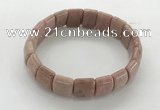 CGB3393 7.5 inches 10*15mm rectangle rhodochrosite bracelets